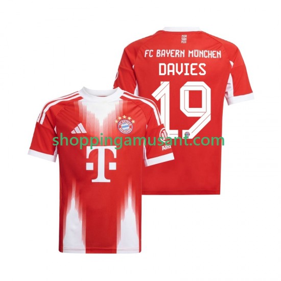 Bayern Munich Alphonso Davies 19 Homme Domicile 2025-2026 Manche Courte Maillot de Foot