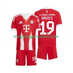 Bayern Munich Alphonso Davies 19 Enfant Domicile 2025-2026 Manche Courte Maillot de Foot