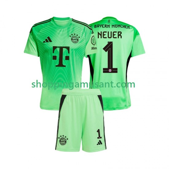 Bayern Munich Manuel Neuer 1 Gardien Enfant Domicile 2025-2026 Manche Courte Maillot de Foot