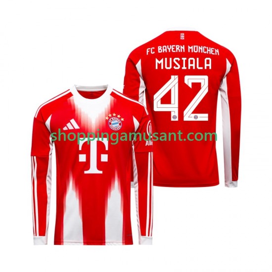 Bayern Munich Jamal Musiala 42 Homme Domicile 2025-2026 Manche Longue Maillot de Foot