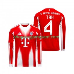 Bayern Munich Jonathan Tah 4 Homme Domicile 2025-2026 Manche Longue Maillot de Foot