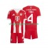 Bayern Munich Jonathan Tah 4 Enfant Domicile 2025-2026 Manche Courte Maillot de Foot