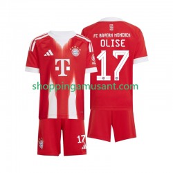 Bayern Munich Michael Olise 17 Enfant Domicile 2025-2026 Manche Courte Maillot de Foot