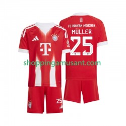Bayern Munich Thomas Muller 25 Enfant Domicile 2025-2026 Manche Courte Maillot de Foot