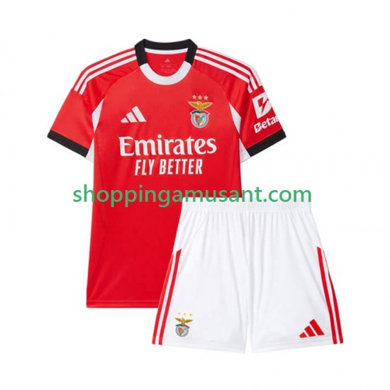 Benfica Enfant Domicile 2025-2026 Manche Courte Maillot de Foot