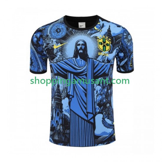 Brésil Jesus Homme Domicile 2024-2025 Manche Courte Maillot de Foot