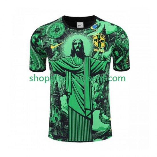 Brésil Jesus Special Homme Domicile 2024-2025 Manche Courte Maillot de Foot