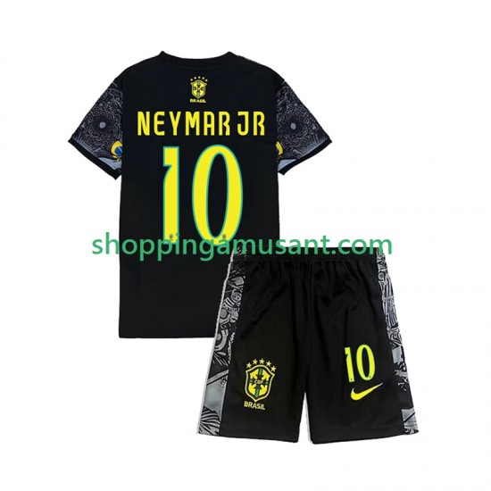 Brésil Neymar JR 10 Cheist the Redeemer Football Shirts Enfant Domicile 2024 Manche Courte