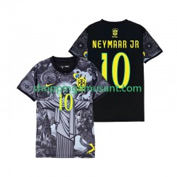 Brésil Neymar JR 10 Cheist the Redeemer Homme Domicile 2024 Manche Courte Maillot de Foot