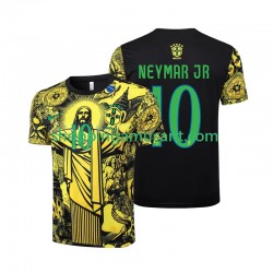 Brésil Neymar JR 10 Jesus Homme Domicile 2024 Manche Courte Maillot de Foot