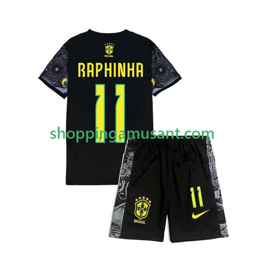 Brésil RAPHINHA 11 Cheist the Redeemer Football Shirts Enfant Domicile 2024 Manche Courte