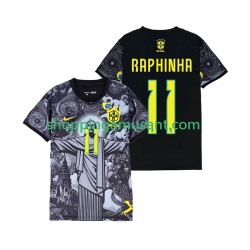 Brésil RAPHINHA 11 Cheist the Redeemer Homme Domicile 2024 Manche Courte Maillot de Foot