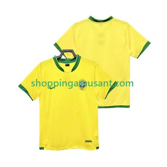 Brésil Rétro Homme Domicile 2006 Manche Courte Maillot de Foot