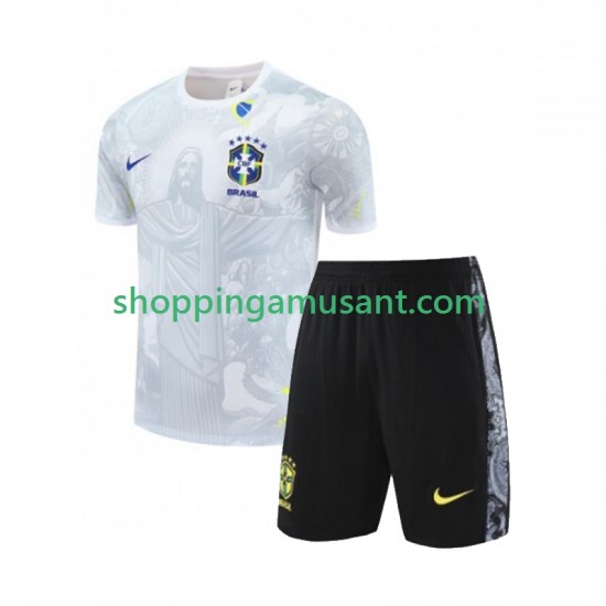 Brésil Special JESUS Football Shirts Enfant Domicile 2024-2025 Manche Courte