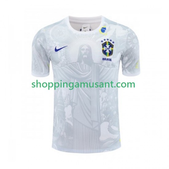 Brésil Special Jesus Homme Domicile 2024-2025 Manche Courte Maillot de Foot