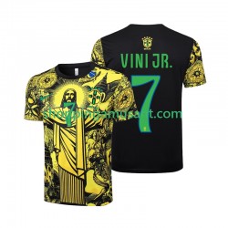 Brésil Vinicius Junior 7 Jesus Homme Domicile 2024 Manche Courte Maillot de Foot