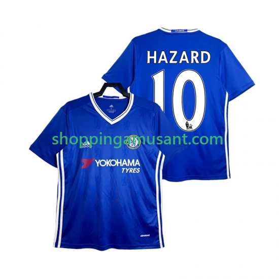 Chelsea HAZARD 10 2016-2017 Rétro Homme Domicile Manche Courte Maillot de Foot