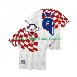 Croatie BSUKER 9 Rétro Homme Domicile 1998 Manche Courte Maillot de Foot