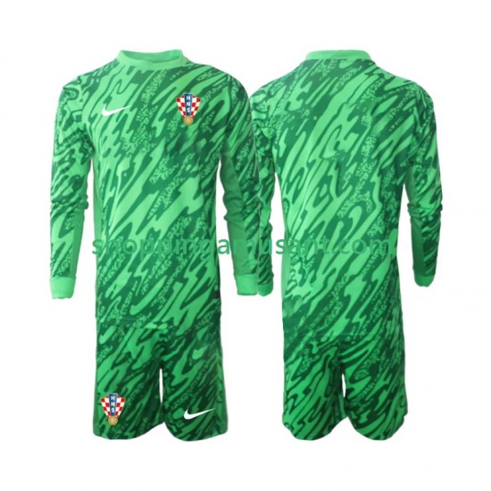 Croatie Gardien Enfant Extérieur 2024 Manche Longue Maillot de Foot