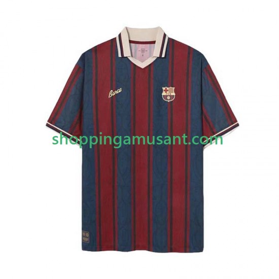 FC Barcelone 125th Anniversary Homme Domicile 2025-2026 Manche Courte Maillot de Foot
