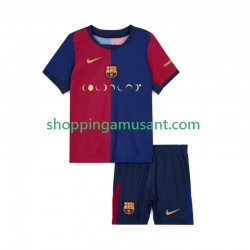 FC Barcelone Coldplay Enfant Domicile 2024-2025 Manche Courte Maillot de Foot