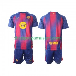 FC Barcelone Enfant Domicile 2025-2026 Manche Courte Maillot de Foot