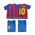 FC Barcelone RONALDINHO 10 Rétro Enfant Domicile 2004 Manche Courte Maillot de Foot