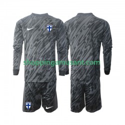 Finlande Gardien Enfant Domicile 2024 Manche Longue Maillot de Foot