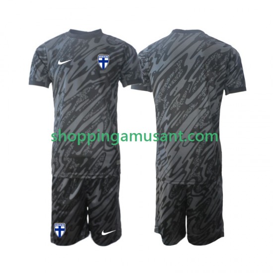 Finlande Gardien Enfant Domicile 2024 Manche Courte Maillot de Foot