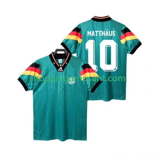 Allemagne MATTHAUS 10 1992 Rétro Homme Extérieur Manche Courte Maillot de Foot