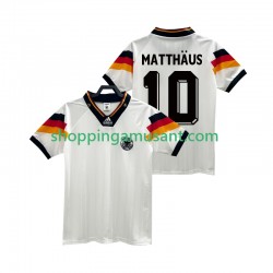 Allemagne MATTHAUS 10 1992 Rétro Homme Domicile Manche Courte Maillot de Foot