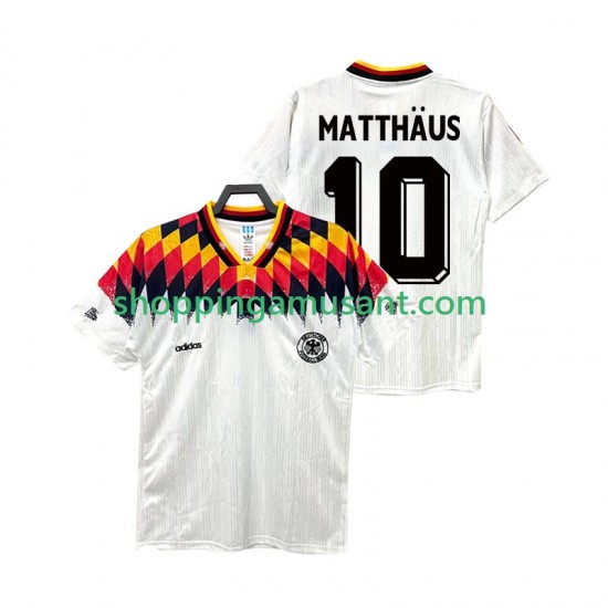 Allemagne MATTHAUS 10 Rétro Homme Domicile 1994 Manche Courte Maillot de Foot