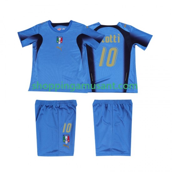 Italie TOTTI 10 Rétro Enfant Domicile 2006 Manche Courte Maillot de Foot