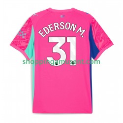 Manchester City Ederson Moraes 31 Gardien Homme Extérieur 2025-2026 Manche Courte Maillot de Foot