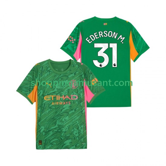 Manchester City Ederson Moraes 31 Gardien Homme Domicile 2025-2026 Manche Courte Maillot de Foot