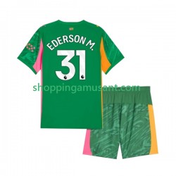 Manchester City Ederson Moraes 31 Gardien Enfant Domicile 2025-2026 Manche Courte Maillot de Foot
