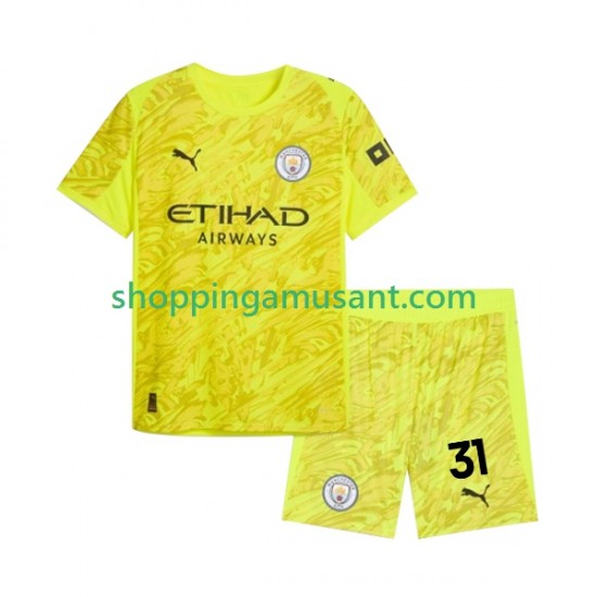 Manchester City Ederson Moraes 31 Gardien Enfant Neutre 2025-2026 Manche Courte Maillot de Foot