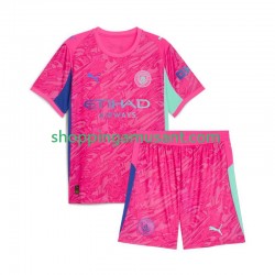 Manchester City Gardien Enfant Extérieur 2025-2026 Manche Courte Maillot de Foot