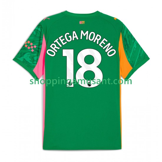 Manchester City ORTEGA MORENO 18 Gardien Homme Domicile 2025-2026 Manche Courte Maillot de Foot