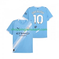 Manchester City Jack Grealish 10 Homme Domicile 2025-2026 Manche Courte Maillot de Foot
