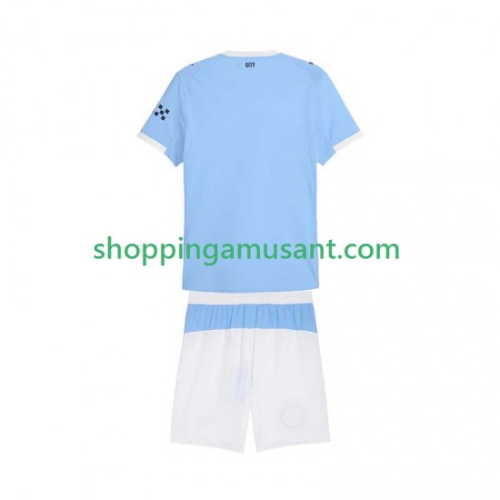 Manchester City Enfant Domicile 2025-2026 Manche Courte Maillot de Foot
