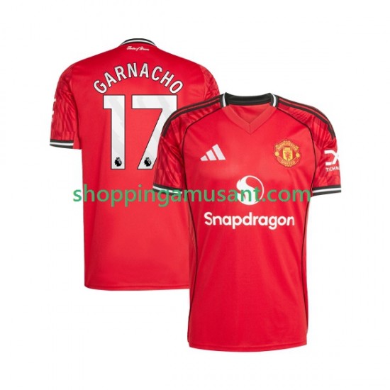 Manchester United Alejandro Garnacho 17 Homme Domicile 2025-2026 Manche Courte Maillot de Foot