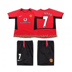 Manchester United BECKHAM 7 Rétro Enfant Domicile 2004 2002 Manche Courte Maillot de Foot