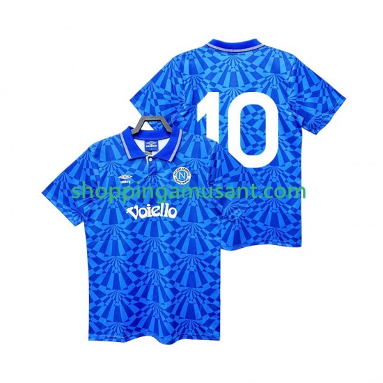 Naples 10 1991 1993 Rétro Homme Domicile Manche Courte Maillot de Foot
