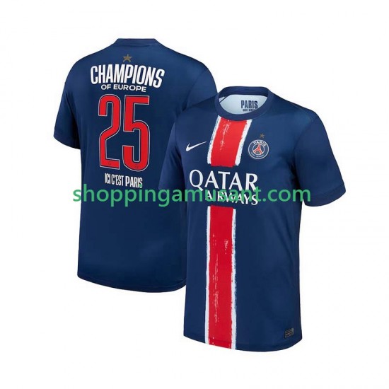 Paris Saint-Germain Champion Homme Domicile 2024-2025 Manche Courte Maillot de Foot