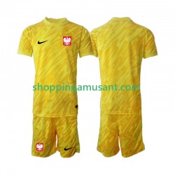 Pologne Gardien Enfant Domicile 2024 Manche Courte Maillot de Foot