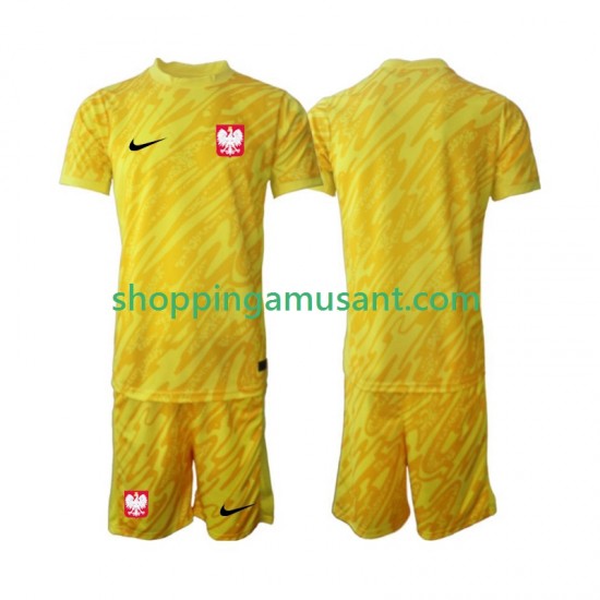 Pologne Gardien Enfant Domicile 2024 Manche Courte Maillot de Foot