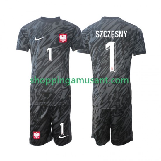 Pologne Szczesny 1 Gardien Enfant Extérieur 2024 Manche Courte Maillot de Foot