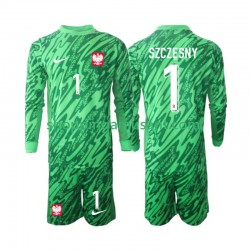 Pologne Szczesny 1 Gardien Enfant Neutre 2024 Manche Longue Maillot de Foot