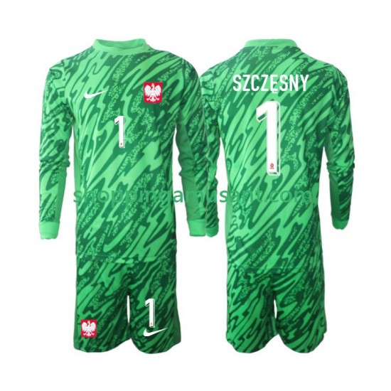 Pologne Szczesny 1 Gardien Enfant Neutre 2024 Manche Longue Maillot de Foot